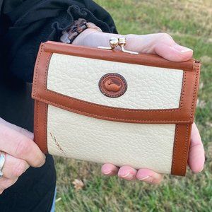 Vintage Dooney & Bourke wallet/ change purse, Bone & Tan, new with tags